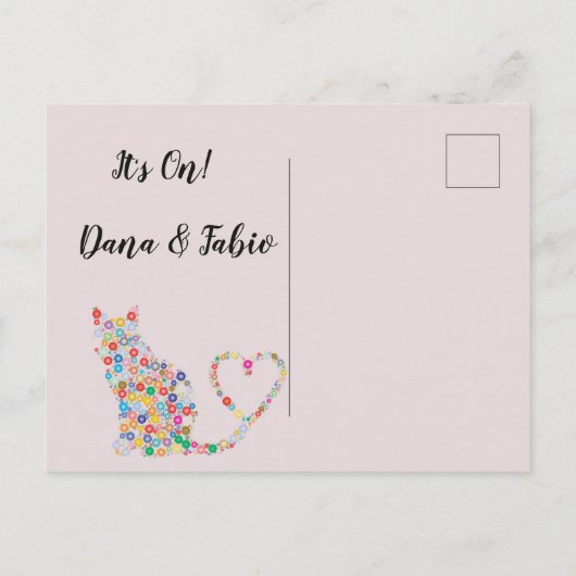 猫好きで日付はがきを保存する 案内ポストカード (裏面)