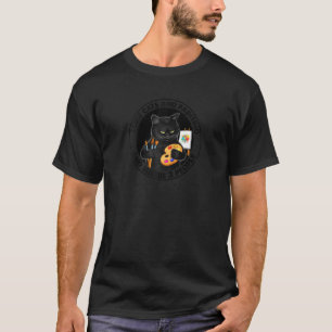 猫好きで絵画も3人くらいアーティスト Tシャツ