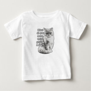 猫好きと飼い主のための面白い不機嫌な猫ミーム ベビーTシャツ