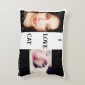 猫好きとURの画像と書THAT IS LOV CAT アクセントクッション (裏面(縦))