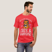 猫好きなだけの女子ゲーマー 可愛い女性ゲーマー G Tシャツ (正面フル)