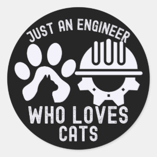 猫好きなエンジニア ラウンドシール