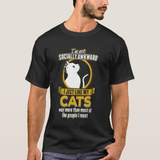 猫好きなギフト - 私は私の猫がとても好き Tシャツ