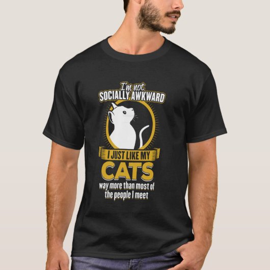 猫好きなギフト - 私は私の猫がとても好き Tシャツ (正面)