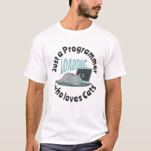 猫好きなプログラマー Tシャツ
