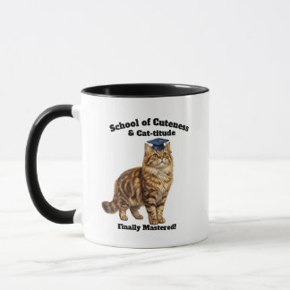 猫好きなママの卒業記念マグカップ - 名入れコーヒーギフト マグカップ