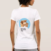 猫好きな内向的な人向けのユーモア Tシャツ (裏面)