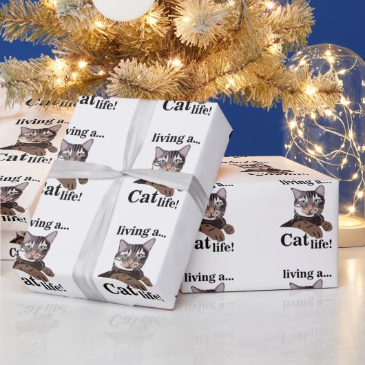 猫好きな動物愛好家 ラッピングペーパー (クリスマス)