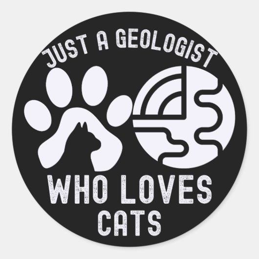 猫好きな地質学者 ラウンドシール (正面)