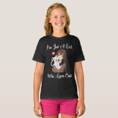 猫好きな女の子 Tシャツ (正面フル)