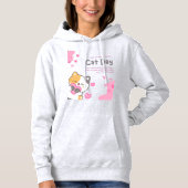 猫好きな女性のためのTシャツ パーカ (正面)