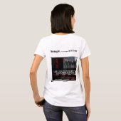 猫好きな女性 Tシャツ (裏面フル)