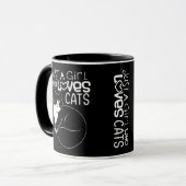 猫好きな女熱狂するの子だけ マグカップ (正面左)