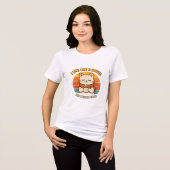 猫好きな引きこもりママのプレゼント 女性用 トライブレンドＴシャツ (正面全面)