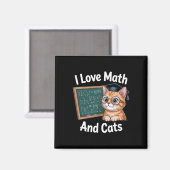 猫好きな数学好きな先生 私は数学と マグネット (正面/裏面)
