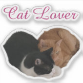 猫好きな猫っ魂 シール (正面)
