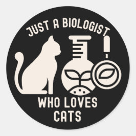 猫好きな生物学者、生物学専攻卒業 ラウンドシール