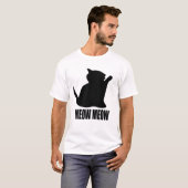 猫好きな男性のためのMeow Meow Tシャツ (正面フル)