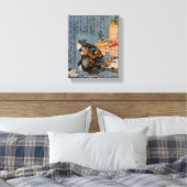 猫好きな絵師の自画像、国芳猫好き画家・国芳 キャンバスプリント (インサイチュ (寝室))