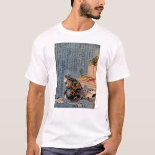 猫好きな絵師の自画像、国芳猫好き画家・国芳 Tシャツ