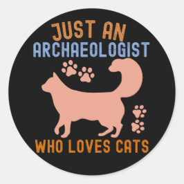 猫好きな考古学者 ラウンドシール