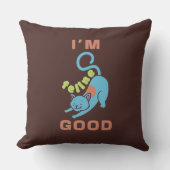 猫好きな青茶色の猫 クッション (正面)