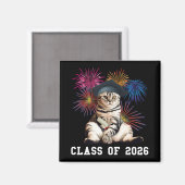 猫好きな2026年卒業生 マグネット (正面/裏面)