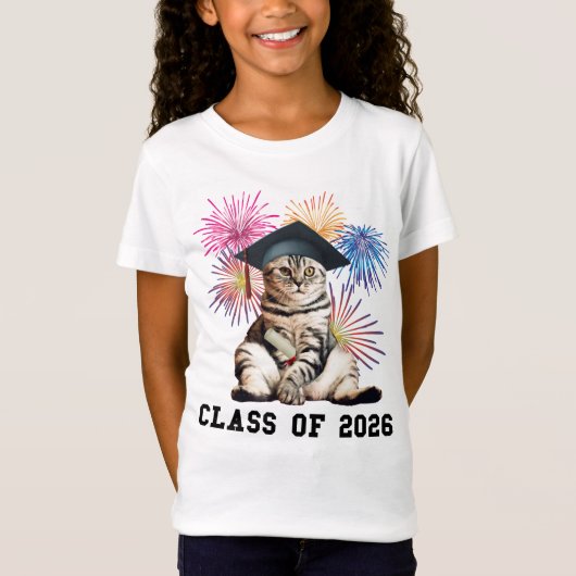 猫好きな2026年卒業生 Tシャツ (正面)