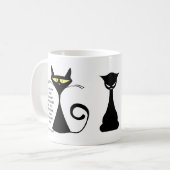 猫好きにはおかしいプレゼント コーヒーマグカップ (正面左)