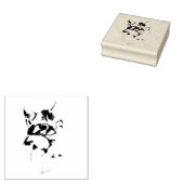 猫好きにはかわいい猫のギフトカラフルアート子猫 ラバースタンプ (押印)