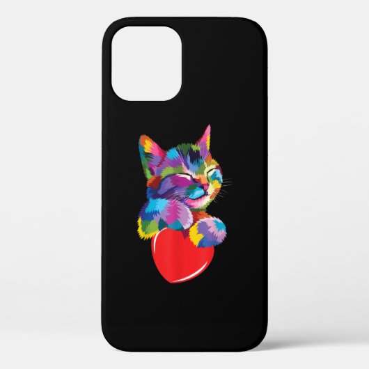 猫好きにはかわいい猫のギフトカラフルアート子猫 Case-Mate iPhoneケース (裏面)