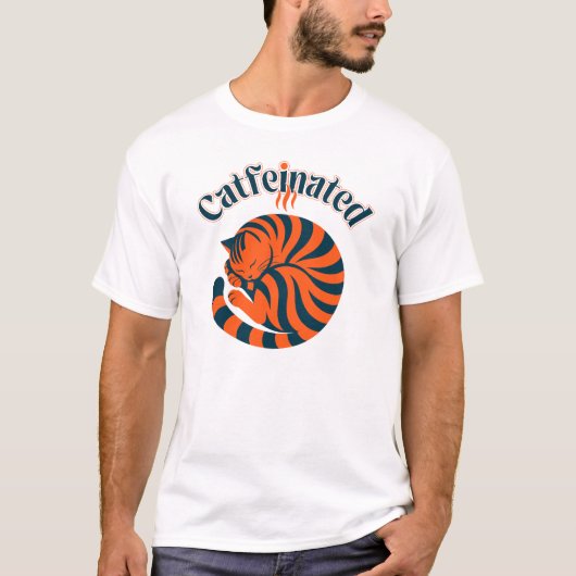 猫好きにはたまらない 可愛い猫のコーヒーグッズ Tシャツ (正面)