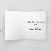 猫好きのおもしろいな誕生日 カード (内部)