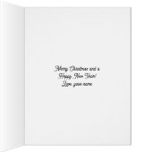 猫好きのおもしろいMeowy Christmasグリーティングカード (内側(右))