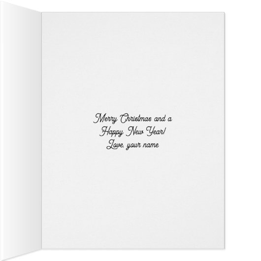 猫好きのおもしろいMeowy Christmasグリーティングカード (内側(右))