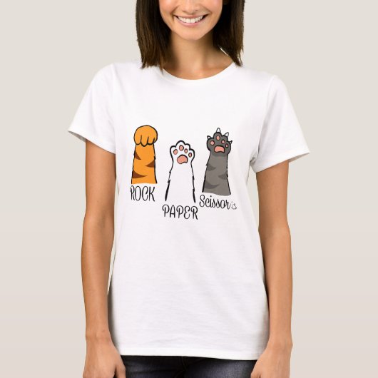 猫好きのかわいい猫足 Tシャツ (正面)