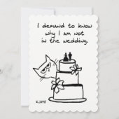 猫好きのためのおもしろいなウェディングシャワーの招待状 招待状 (正面)