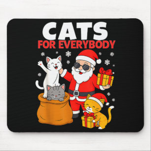 猫好きのためのおもしろクリスマス ねこ クリスマス サンタ マウスパッド