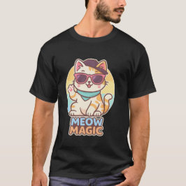 猫好きのためのかわいい猫のグラフィックTシャツ Tシャツ