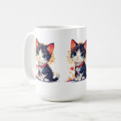 猫好きのためのかわいい猫のマグカップ コーヒーマグカップ (正面左)