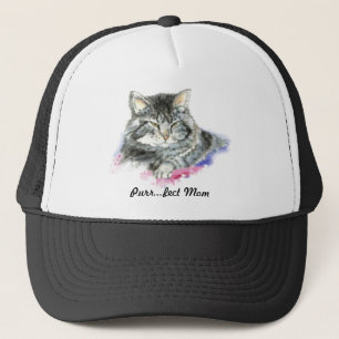 猫好きのためののどを鳴らす音のfectのお母さん キャップ