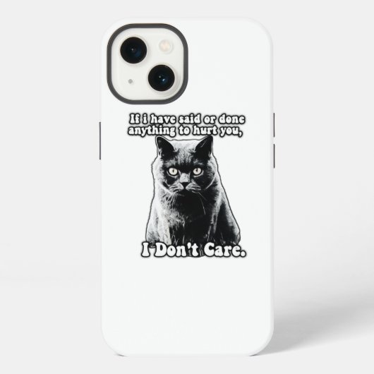 猫好きのためのイケてない猫の面白いミーム iPhoneケース (裏面)