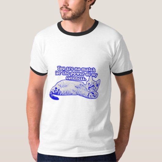 猫好きのためのイケてない猫の面白いミーム Tシャツ (正面)