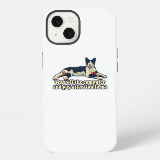 猫好きのためのイライラ猫のミーム iPhoneケース (裏面)