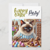 猫好きのためのイースターパーティ 招待状 (正面)