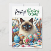 猫好きのためのイースターパーティ 招待状 (正面)