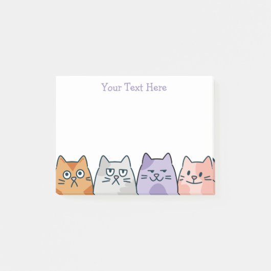 猫好きのためのオリジナルデザイン ポストイット (正面)