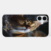 猫好きのためのカスタマイズ可能なiPhone iPhoneケース (裏面横)