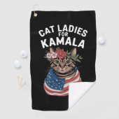 猫好きのためのカマラ・ハリス選挙 猫好き大統領 ゴルフタオル (インサイチュ)