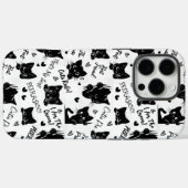 猫好きのためのキュートな黒猫ハロウィンパターン Case-Mate iPhoneケース (裏面 (横))